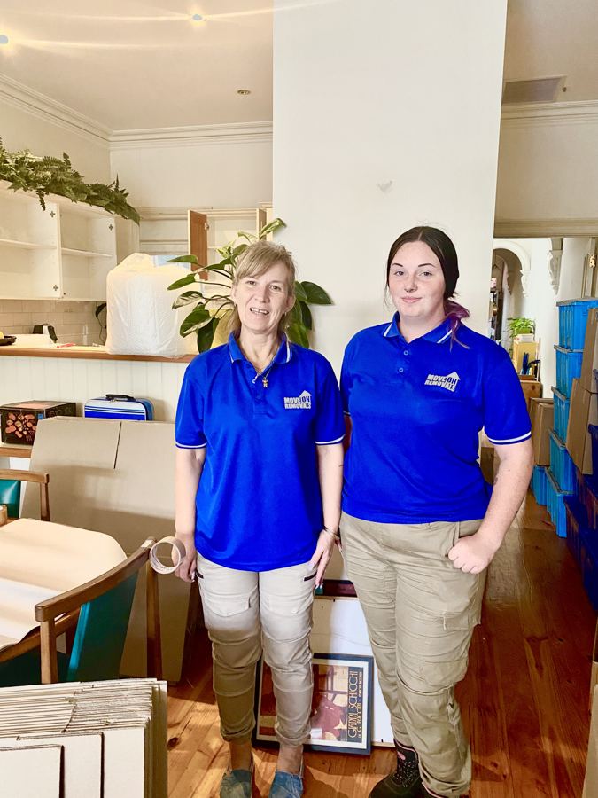 Move On Removals crew members during a packing job in a Melbourne home