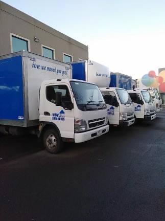 Move On Removals truck fleet lined up